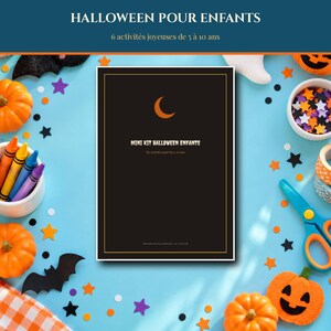 Mini Halloween 2026-pakket voor kinderen om te printen, 6 activiteiten voor kinderen van 5-10 jaar: bingo, mime, tekenen, speurtocht (pdf, Frans) afbeelding 1