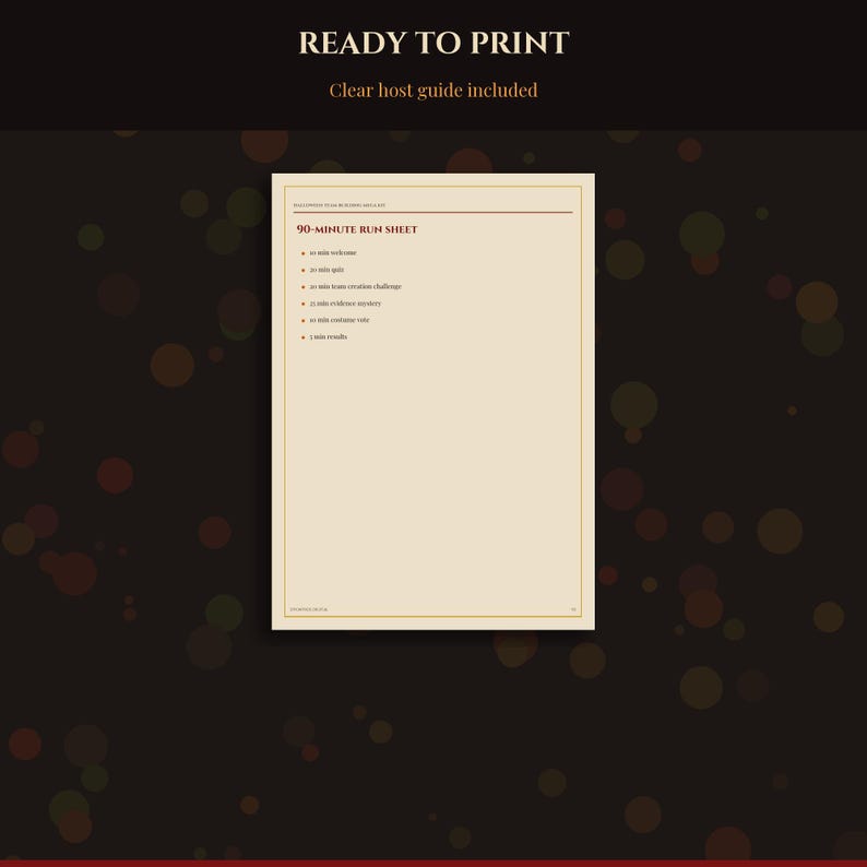 Halloween 2026-2027 Team Building Games for Work Printable, 20-100 People Office Virtual Hybrid Activities, Host Guide Score Sheets PDF imagen 3