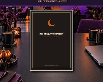 Mini Halloween Kit 2026-2027 for Businesses to Print, 6 Quick Games for Colleagues, Quiz Challenge Office Vote Costumes PDF French