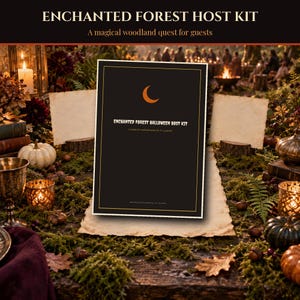 Enchanted Forest Halloween 2026 Party Game Printable, Magical Woodland Host Kit, Quests Clues Team Activities Instant Download PDF image 1