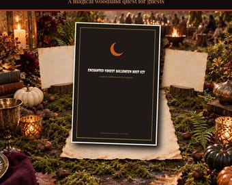 Enchanted Forest Halloween 2026 Party Game Printable, Magical Woodland Host Kit, Quests Clues Team Activities Instant Download PDF
