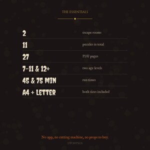 Printable Halloween 2026 Escape Room for Kids and Adults, 2 Games in 1, Family Party Game with 11 Puzzles, A4 + US Letter image 6