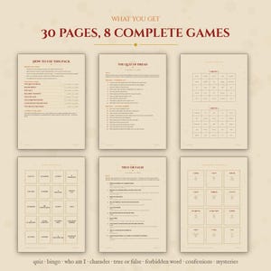 8 Halloween 2026 Party Games Printable for Adults, Quiz Bingo Charades Trivia, Halloween Game Bundle PDF, Instant Download, A4 + US Letter image 2