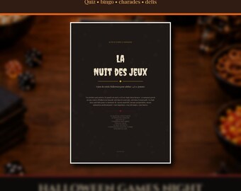 8 printbare Halloween-feestspelletjes voor volwassenen (2026): quizzen, bingo, charades, raadsels, feestvermaakpakket (PDF, Frans)