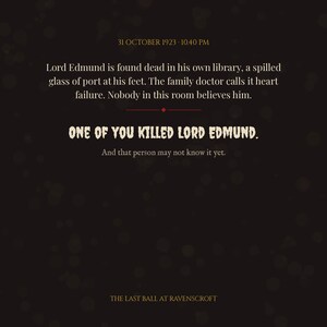Printable Murder Mystery Game for 6-10 Players, Halloween 2026 Dinner Party Game, 1920s Manor Whodunit, Instant Download PDF, A4 + US Letter image 7