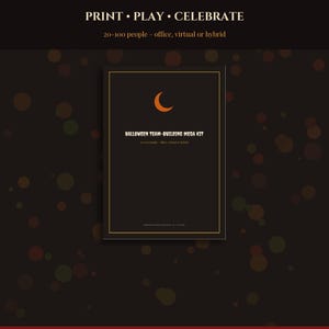 Halloween 2026-2027 Team Building Games for Work Printable, 20-100 People Office Virtual Hybrid Activities, Host Guide Score Sheets PDF imagen 5