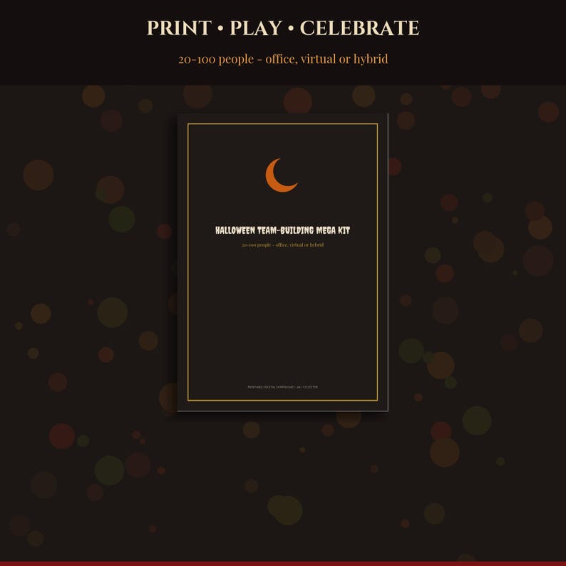 Halloween 2026-2027 Team Building Games for Work Printable, 20-100 People Office Virtual Hybrid Activities, Host Guide Score Sheets PDF imagen 5