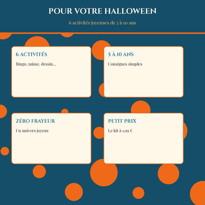 Mini Halloween 2026-pakket voor kinderen om te printen, 6 activiteiten voor kinderen van 5-10 jaar: bingo, mime, tekenen, speurtocht (pdf, Frans) afbeelding 4