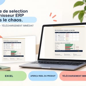 ERP Supplier Selection Grid - Excel Template, 3 Suppliers Rated Out of 200 Requirements