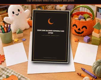 Halloween 2026 Escape Game for Preschoolers - Printable, No Reading Required, Game for Ages 4-6 - Pictograms, Colors, Shapes, Home & Classroom PDF