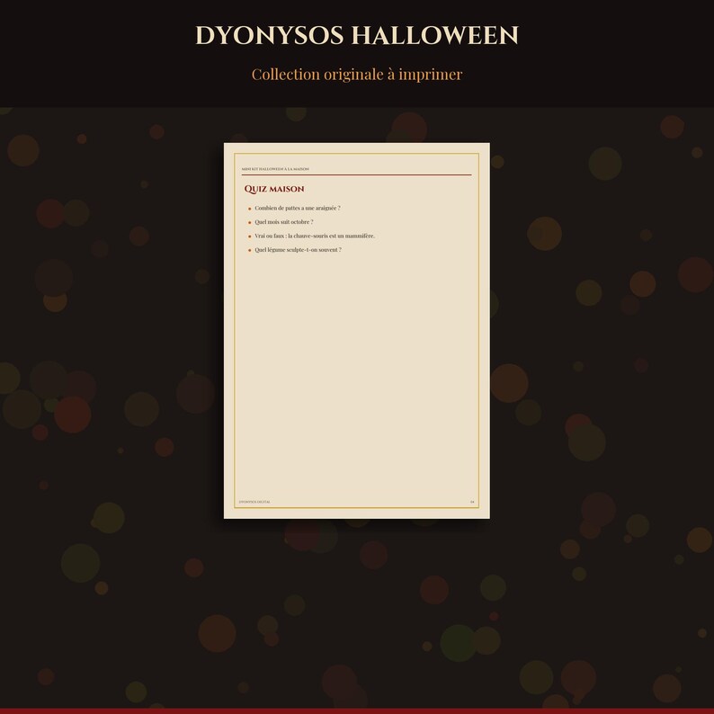 Mini Kit Halloween 2026 à la Maison à Imprimer, 6 Jeux Rapides Famille, Chasse Objets Quiz Défis PDF Français image 8