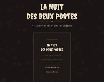 Printable Halloween 2026 Escape Game for Kids and Adults, 2 Games in 1, 11 Puzzles, Family Escape Game PDF (French)