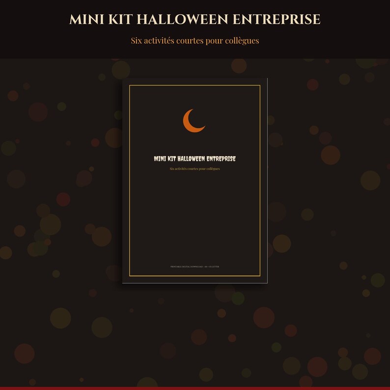 Mini Kit Halloween 2026-2027 Entreprise à Imprimer, 6 Jeux Rapides Collègues, Quiz Défi Bureau Vote Costumes PDF Français image 1