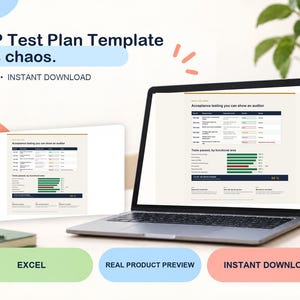 ERP Test Plan Template - Excel Spreadsheet with 120 Acceptance Tests and Verdict Tracking