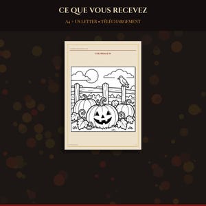 Coloriage Halloween 6 à 8 Ans à Imprimer, 9 Scènes Sorcière Fantômes Château Squelette PDF A4 Letter image 2