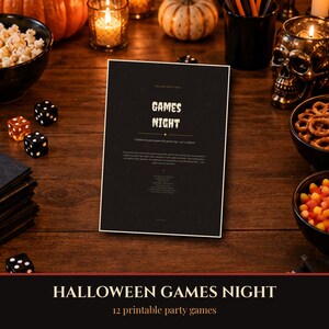 8 Halloween 2026 Party Games Printable for Adults, Quiz Bingo Charades Trivia, Halloween Game Bundle PDF, Instant Download, A4 + US Letter image 1