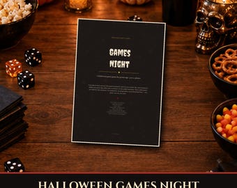 8 Halloween 2026 Party Games Printable for Adults, Quiz Bingo Charades Trivia, Halloween Game Bundle PDF, Instant Download, A4 + US Letter