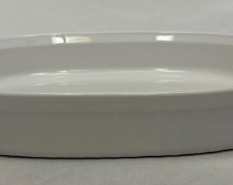 CorningWare F-6-B / 2.5L französische weiße ovale Auflaufform VINTAGE Made in USA EUC