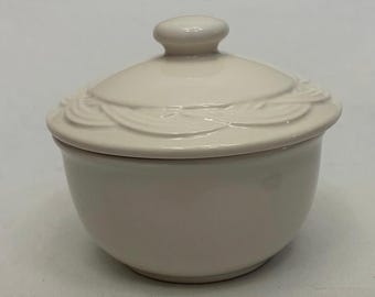 Pfaltzgraff Sucrier avec couvercle Blanc acadia 4,25 po. VINTAGE