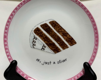 Boston Warehouse Ceramic Dessert Plate Ok Just A Sliver 6.5” VINTAGE EUC