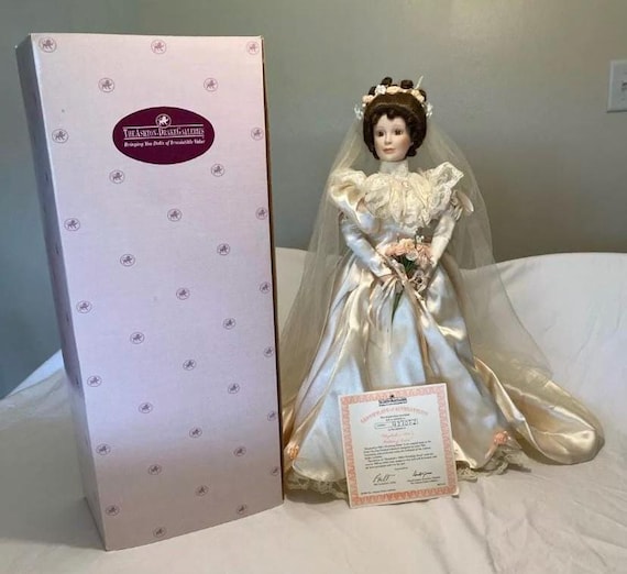 porcelain doll in wedding dress cute ashton drake Ashton Drake ~ Spring Promise Wedding Bride Lady Doll 21\" ~ New W/ Box