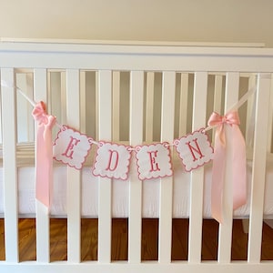 Custom Embroidered Baby Name Banner