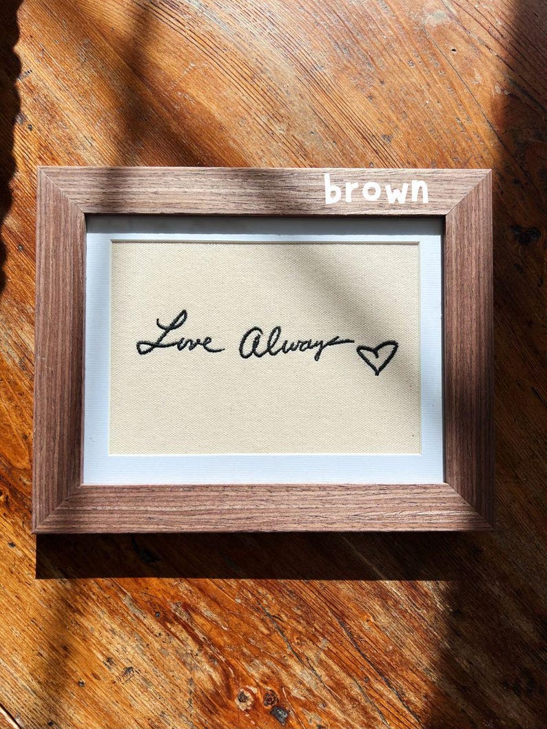 Custom Embroidered Handwritten Note on Canvas | Personalized Handwriting Replica | Custom Embroidery Gift | Embroidered Note Keepsake image 13