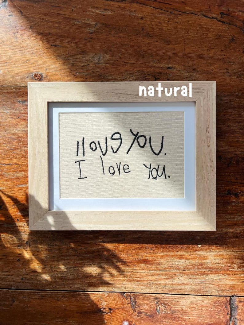 Custom Embroidered Handwritten Note on Canvas | Personalized Handwriting Replica | Custom Embroidery Gift | Embroidered Note Keepsake image 12