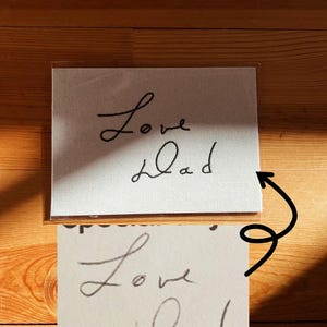 Custom Embroidered Handwritten Note on Canvas | Personalized Handwriting Replica | Custom Embroidery Gift | Embroidered Note Keepsake image 9