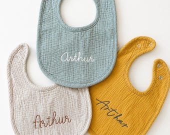 Custom Embroidered Bib, Embroidered Baby Gift, Personalized Baby Bib, Custom Baby Gift, Baby Shower Gift