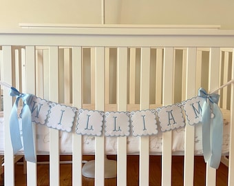 Custom Embroidered Baby Name Banner