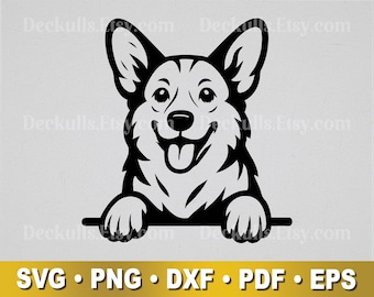 Corgi Dog SVG | Pet Lover | Cute Dog | Cut File, Design, Clip Art | Svg, Png, Eps, Dxf, Pdf Files | Silhouette, Cricut