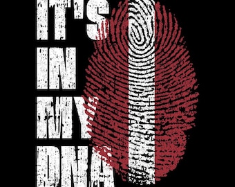 Es ist in meiner DNA Lettland Flagge Fingerabdruck Lettischen Stolz PNG (Digitaler Download)