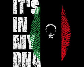 Es ist in meiner DNA Libyen Flagge Fingerabdruck Libyschen Stolz PNG (Digitaler Download)