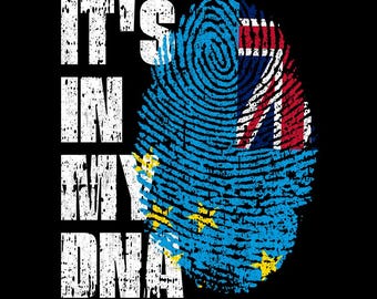 It’s In My DNA Tuvalu Flag Fingerprint Tuvaluan Pride PNG (Digital Download)
