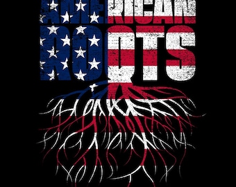 Raíces americanas PNG / Bandera de la herencia americana PNG / Diseño de orgullo estadounidense / Descarga digital