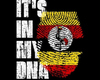 It’s In My DNA Uganda Flag Fingerprint Ugandan Pride PNG (Digital Download)