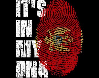 It’s In My DNA Montenegro Flag Fingerprint Montenegrin Pride PNG (Digital Download)