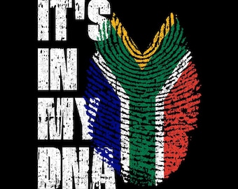 It’s In My DNA South Africa Flag Fingerprint South African Pride PNG (Digital Download)