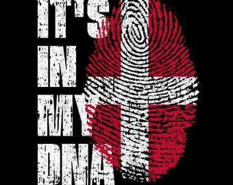 It’s In My DNA Denmark Flag Fingerprint Danish Pride PNG (Digital Download)