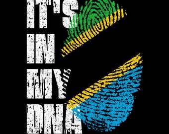 It’s In My DNA Tanzania Flag Fingerprint Tanzanian Pride PNG (Digital Download)