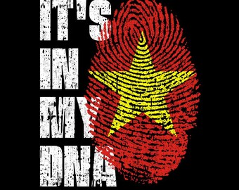 It’s In My DNA Vietnam Flag Fingerprint Vietnamese Pride PNG (Digital Download)