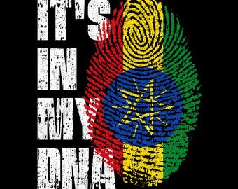 It’s In My DNA Ethiopia Flag Fingerprint Ethiopian Pride PNG (Digital Download)