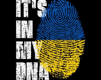 It’s In My DNA Ukraine Flag Fingerprint Ukrainian Pride PNG (Digital Download)