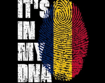 It’s In My DNA Chad Flag Fingerprint Chadian Pride PNG (Digital Download)