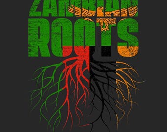 Raíces de Zambia PNG / Bandera del Patrimonio de Zambia PNG / Diseño Orgullo de Zambia / Descarga digital
