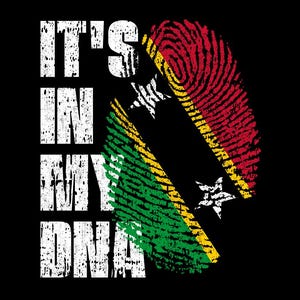 It’s In My DNA Saint Kitts and Nevis Flag Fingerprint Kittitian Pride PNG (Digital Download)
