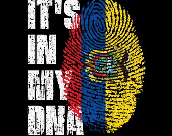 It’s In My DNA Ecuador Flag Fingerprint Ecuadorian Pride PNG (Digital Download)