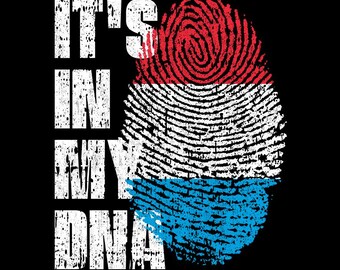 It’s In My DNA Luxembourg Flag Fingerprint Pride PNG (Digital Download)