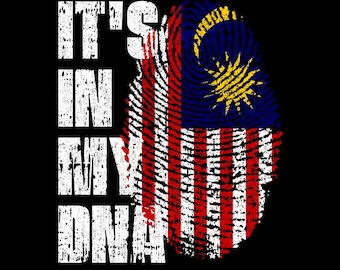 It’s In My DNA Malaysia Flag Fingerprint Malaysian Pride PNG (Digital Download)